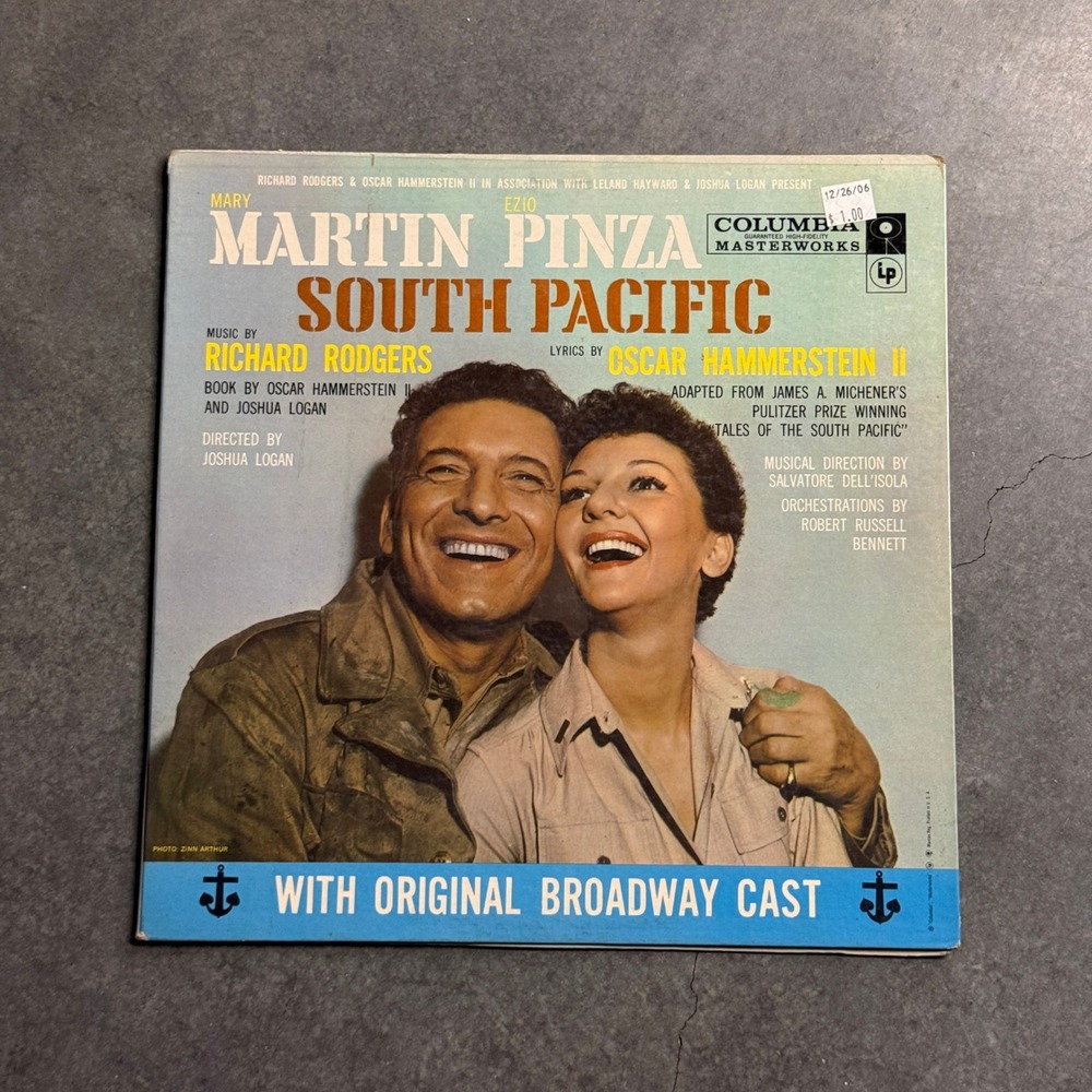 South Pacific Original Broadway Cast Vinyl LP Mary Martin Ezio Pinza ML 4180